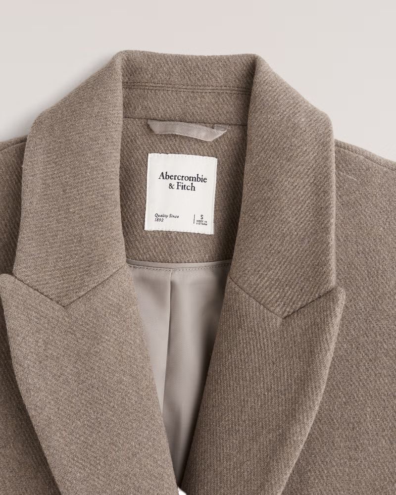 Double-Breasted Wool-Blend Coat | Abercrombie & Fitch (US)