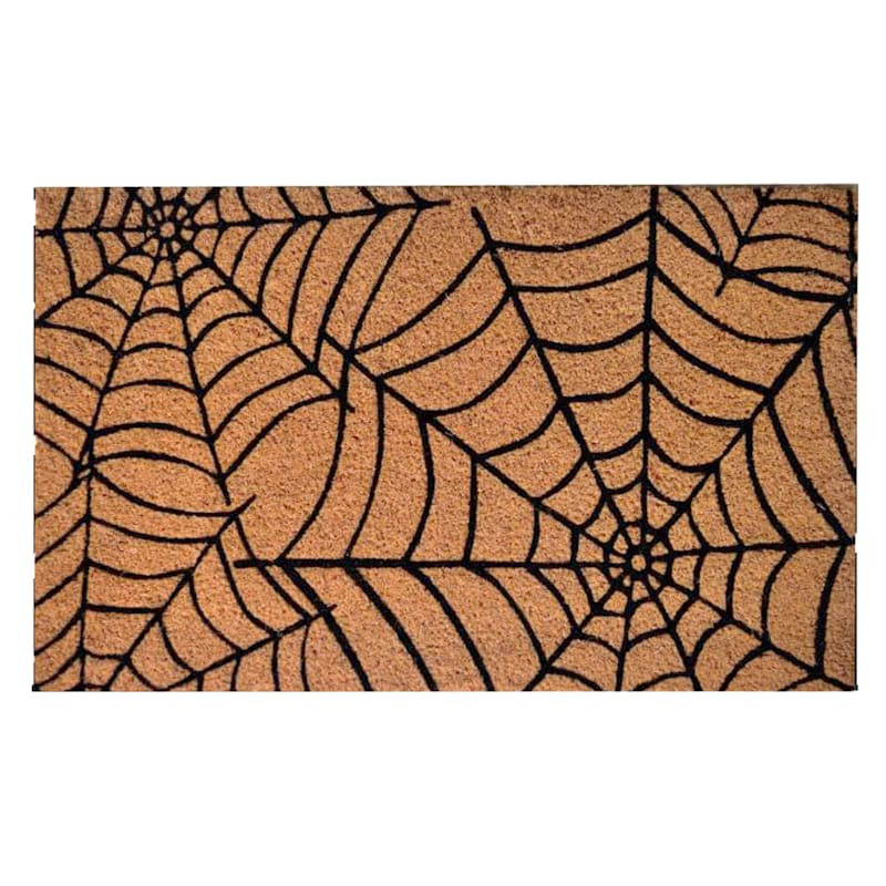 Spider Web Halloween Coir Mat, 22x47 | At Home