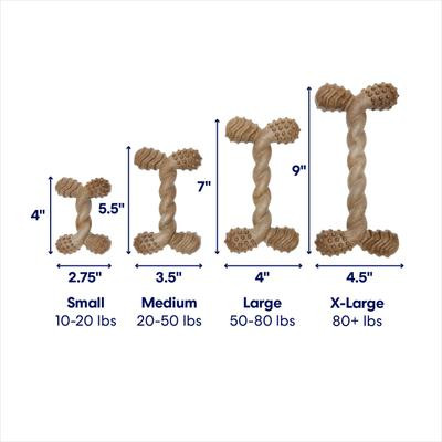 Frisco Beef Flavored Twist Bone Nylon Chew Dog Toy for Heavy Chewers, Medium | Chewy