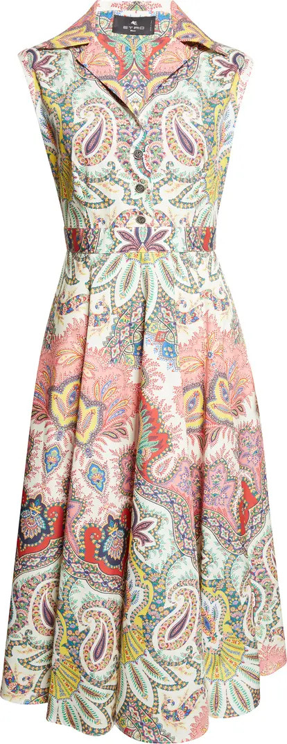 Paisley Print Cotton Poplin Shirtdress | Nordstrom