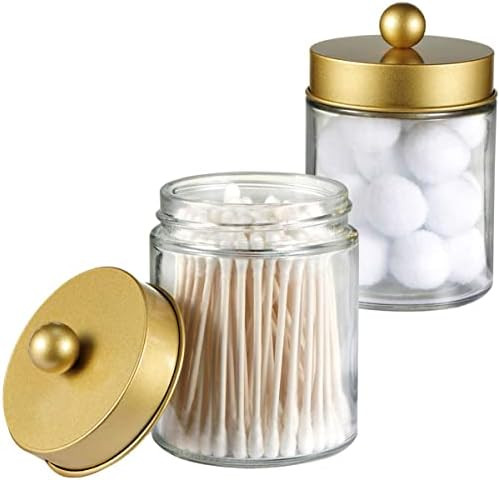 Amolliar Apothecary Jars Bathroom Storage Organizer -Countertop Storage Organizer Canister Jar - ... | Amazon (US)
