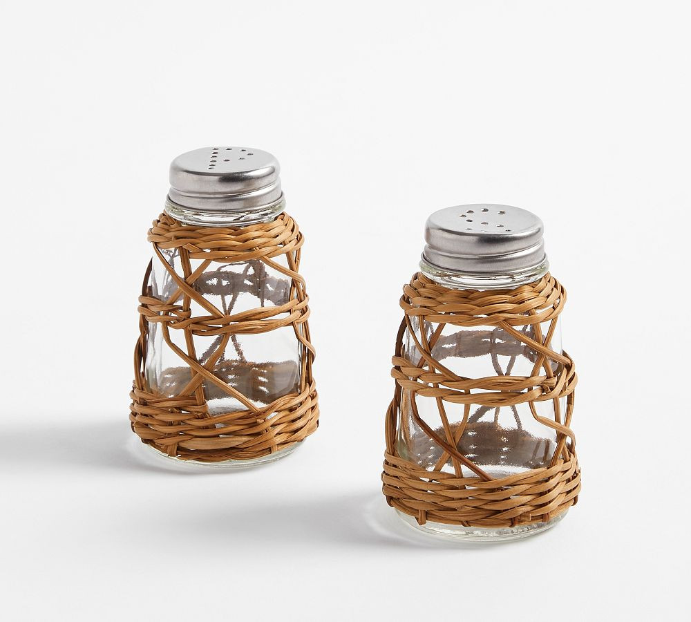 Handwoven Wicker Salt &amp; Pepper Shakers | Pottery Barn (US)