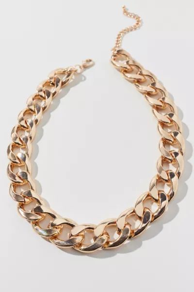 XL Statement Curb Chain Necklace | Urban Outfitters (US and RoW)