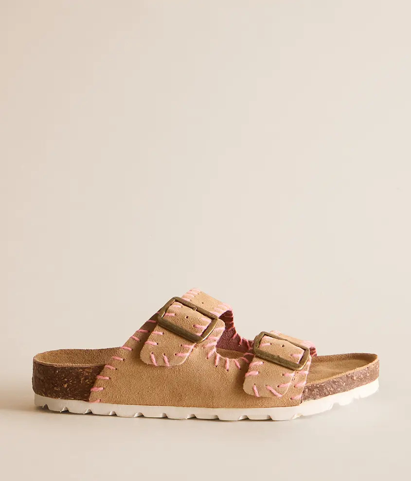Mode Whipstitch Leather Sandal | Buckle