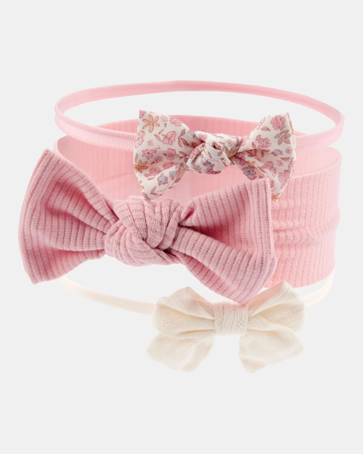 Baby Girl 3-Pack Bow Headwraps - Pink | Carter's | Carter's Inc