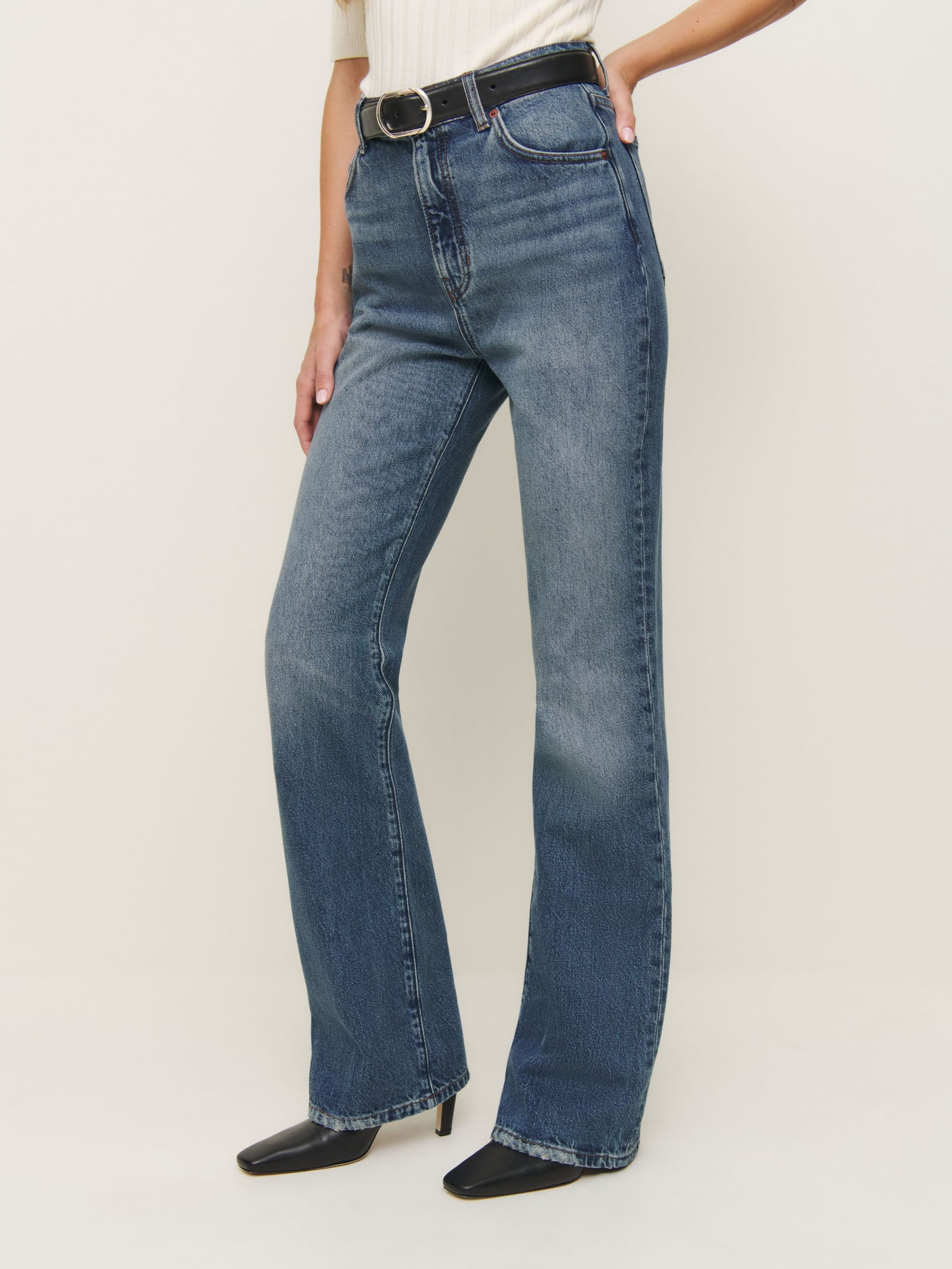 Mia High Rise Vintage Bootcut Jeans | Reformation (Global)
