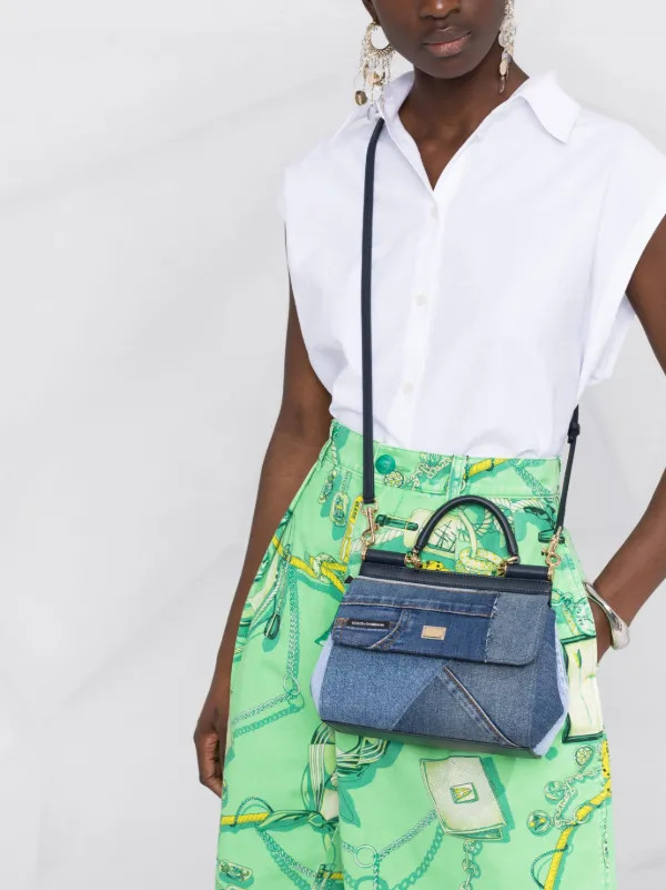 small Sicily patchwork denim shoulder bag | Farfetch Global