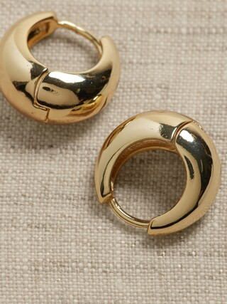 14k Gold Plated Hoop Earrings | Banana Republic Factory