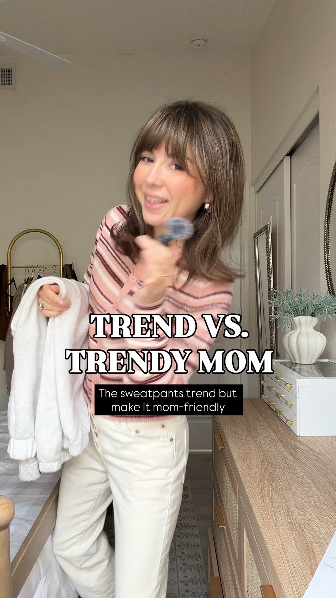 Trend vs trendy mom, but make it actually wearable.
These sweatpants are the cozy trend I’ll keep on repeat—polished enough with a structured coat and flats, comfy enough for real mom life. I wear these nonstop around the house and out running errands, which makes the cost-per-wear unbeatable.
For reference, I’m 5’2 and love how this combo still feels put-together without trying too hard.

Jacket XS 
Sweatpants xsp
Top XS 
Sneakers 5.5
Bag small


#LTKPetite #LTKootd