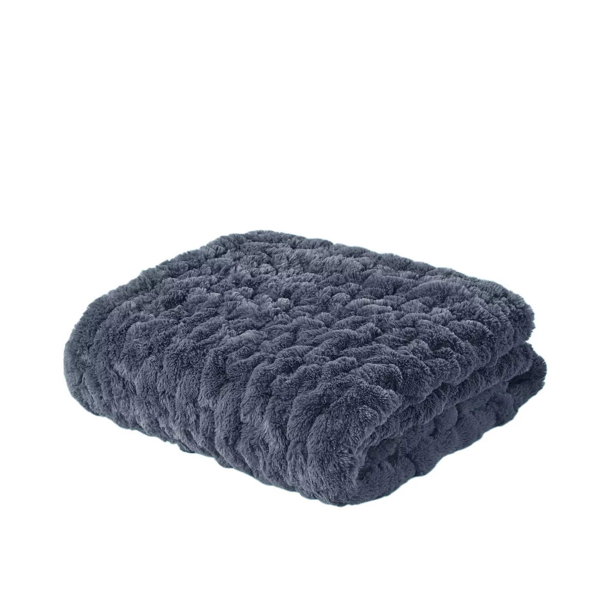 50"x60" Ruched Faux Fur Throw Blanket - Madison Park | Target
