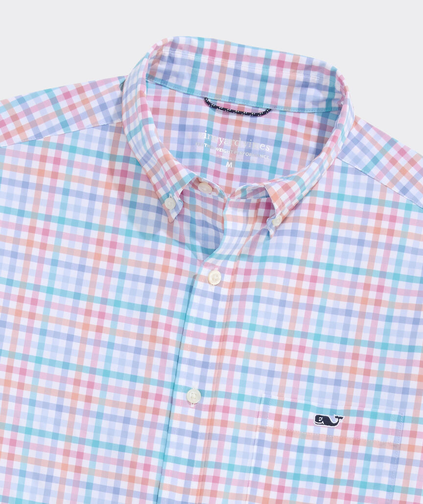 Performance Mangrove Tattersall Featherweight Shirt | vineyard vines