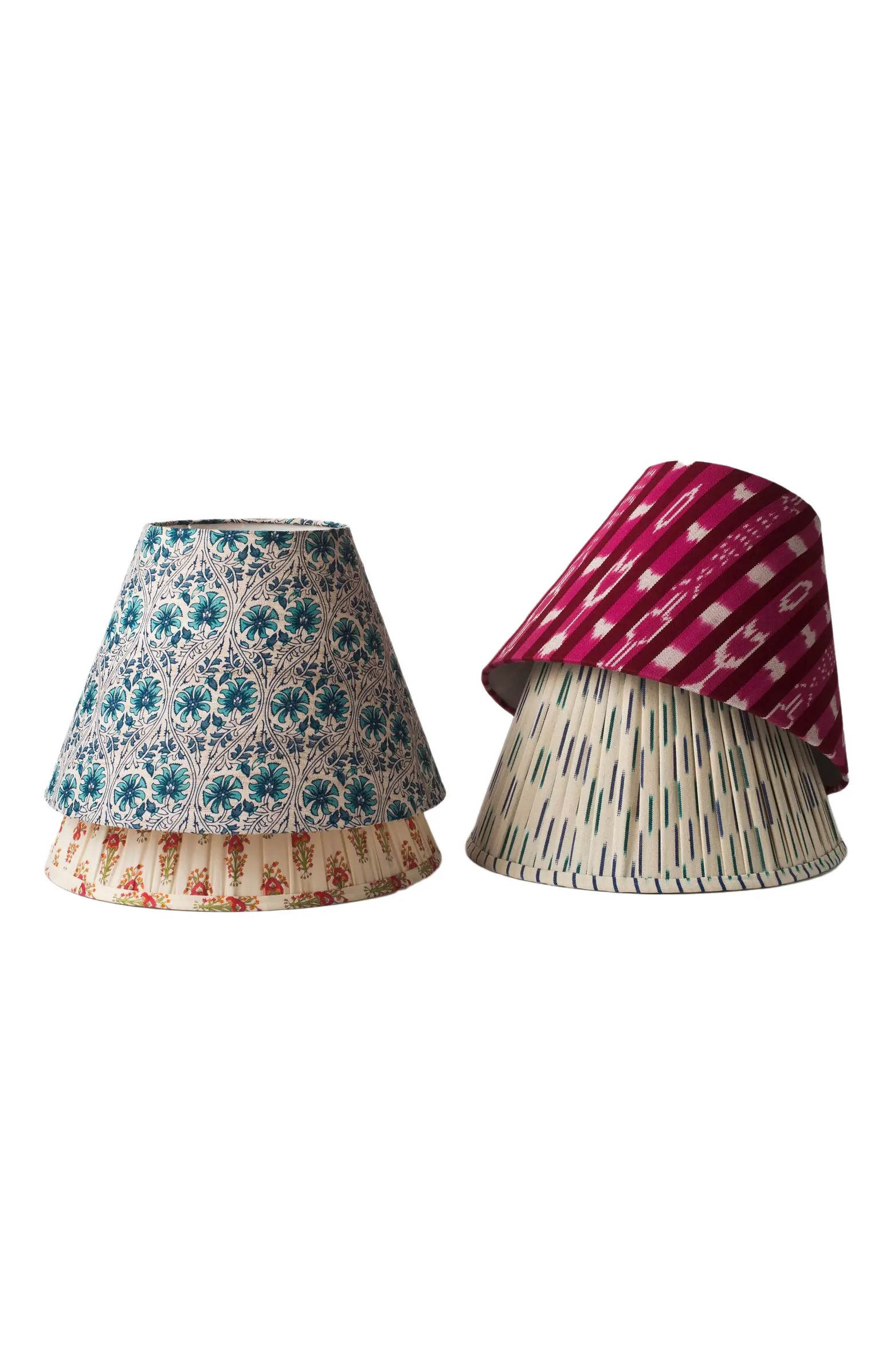 Mela Artisans Ikat Blue Pleated Lampshade | Nordstrom | Nordstrom