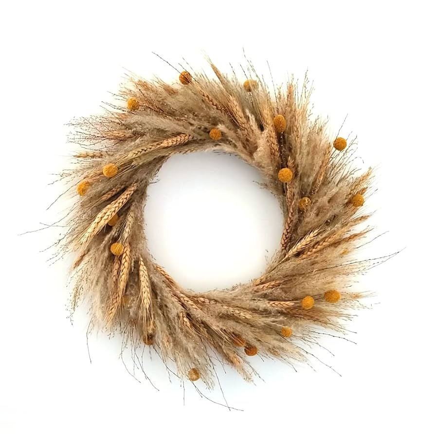 Rustic Dried Nature Flower Big Herb Wreath 17’’, Christmas Wreath Wall Hanging Decoration, Na... | Amazon (US)