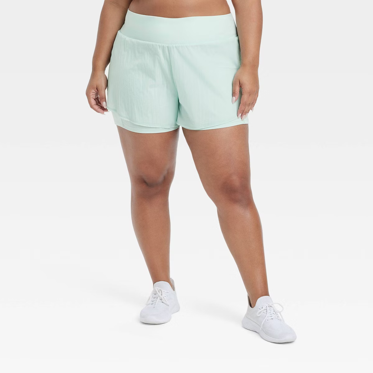 Women's Woven High-Rise 2-in-1 Run Shorts 3" - All In Motion™ | Target