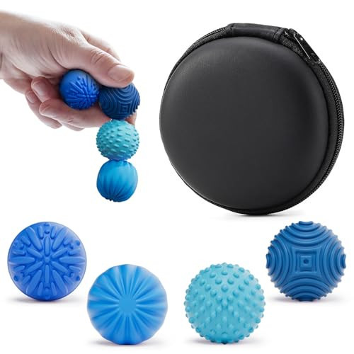 luckdoor Silicone Magnetic Balls Fidget Toys for Adults & Teens,4PCS Stress Relief Sensory Toys for Autism ADHD Anxiety,Fun Textures Gadgets,Office Desk Toy,Stocking Stuffers for Men Women Teen Gifts | Amazon (US)