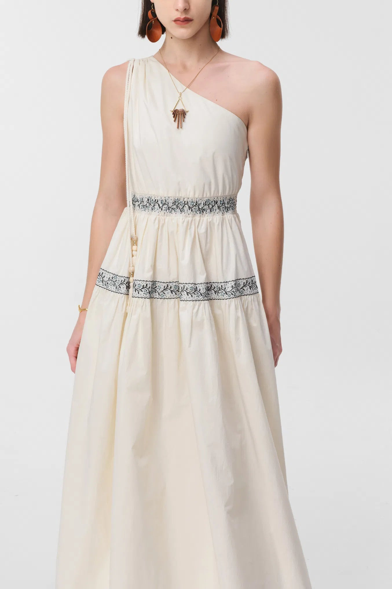 Althea One-Shoulder Embroidered Dress | Fabrique