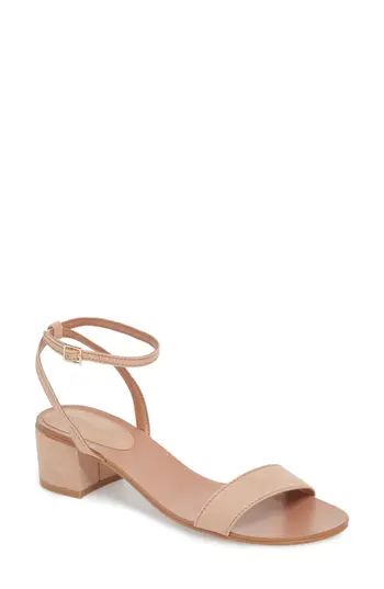 Women's Topshop Darla Block Heel Sandal, Size 9.5US / 40EU M - Beige | Nordstrom