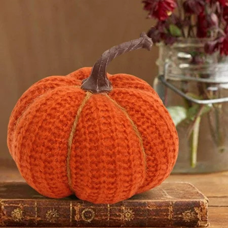 Interior Decoration Festival Thanksgiving Decoration Supplies Knitted Fabric Pumpkin Desktop Window Decoration Ornament Pumpkin Thanksgiving Autumn Pumpkin Decoration Props | Walmart (US)