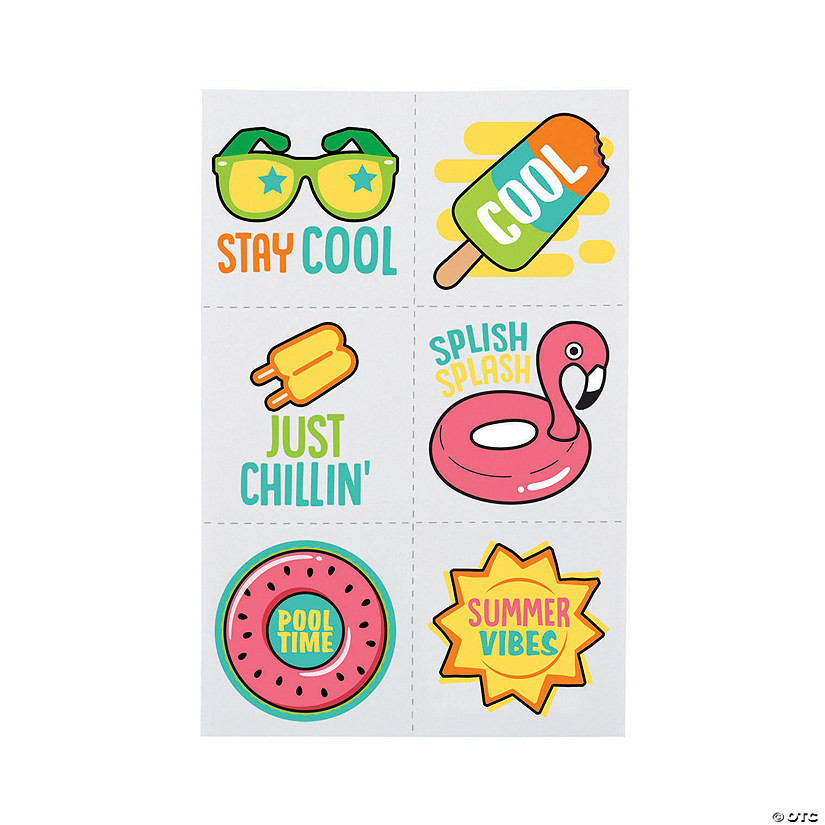 Bulk 72 Pc. Summer Fun Temporary Tattoos | Oriental Trading Company