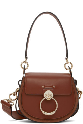 Brown Small Tess Shoulder Bag | SSENSE