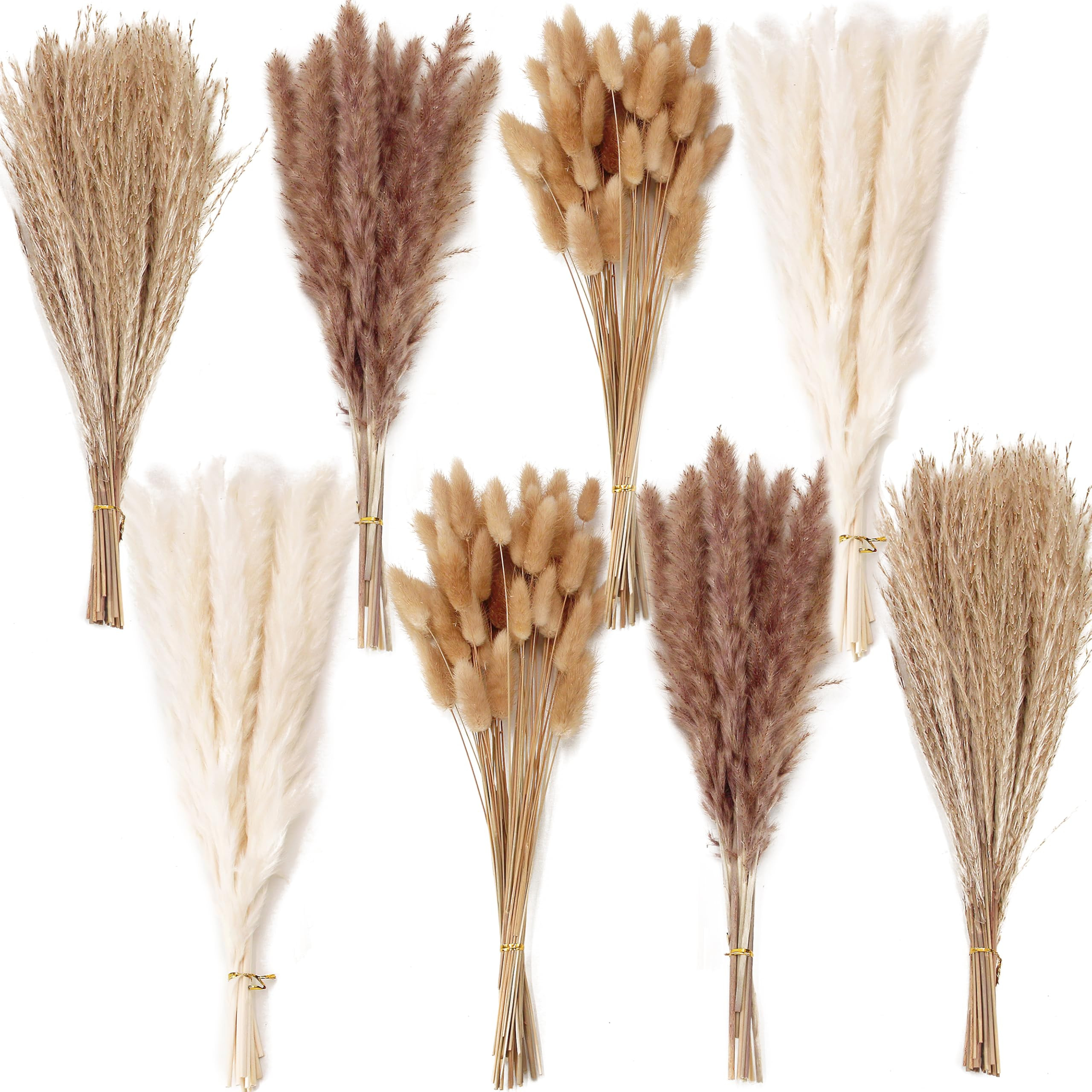 200PCS Dried Flower Bouquet – Pampas Grass, Floral Decor for Home, Wedding, and Boho Style | Pe... | Amazon (US)