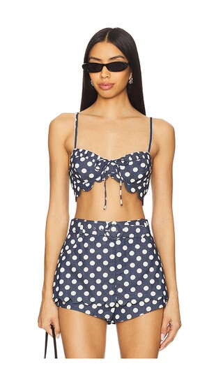 Dolly Denim Dot Bra Top in Indigo | Revolve Clothing (Global)