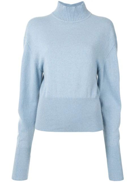 high neck bishop sleeves jumper | Farfetch (US)