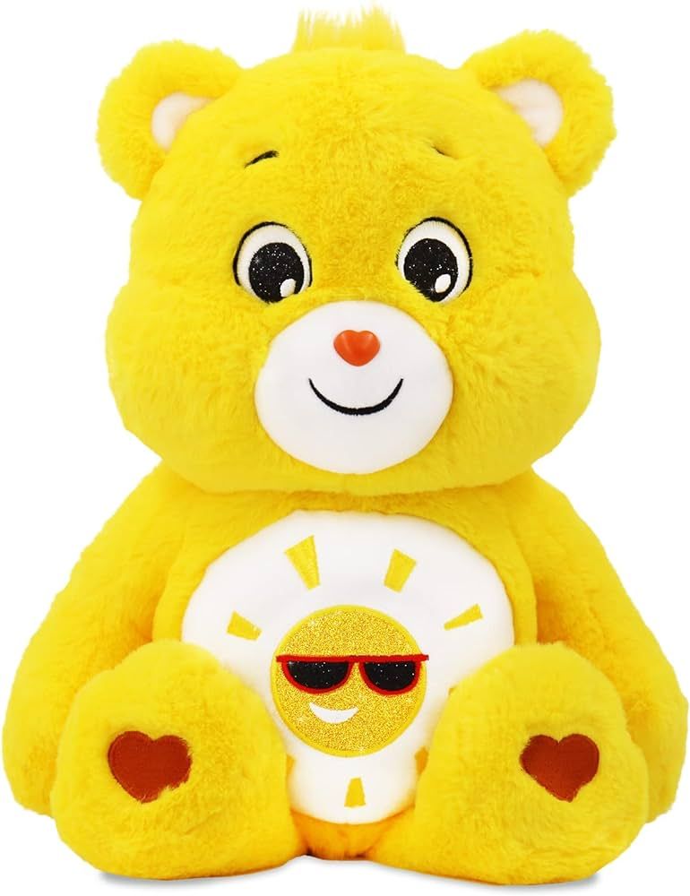 Care Bears 18" Plush - Funshine Bear with Glitter Belly Badge - Soft Huggable Material! | Amazon (US)
