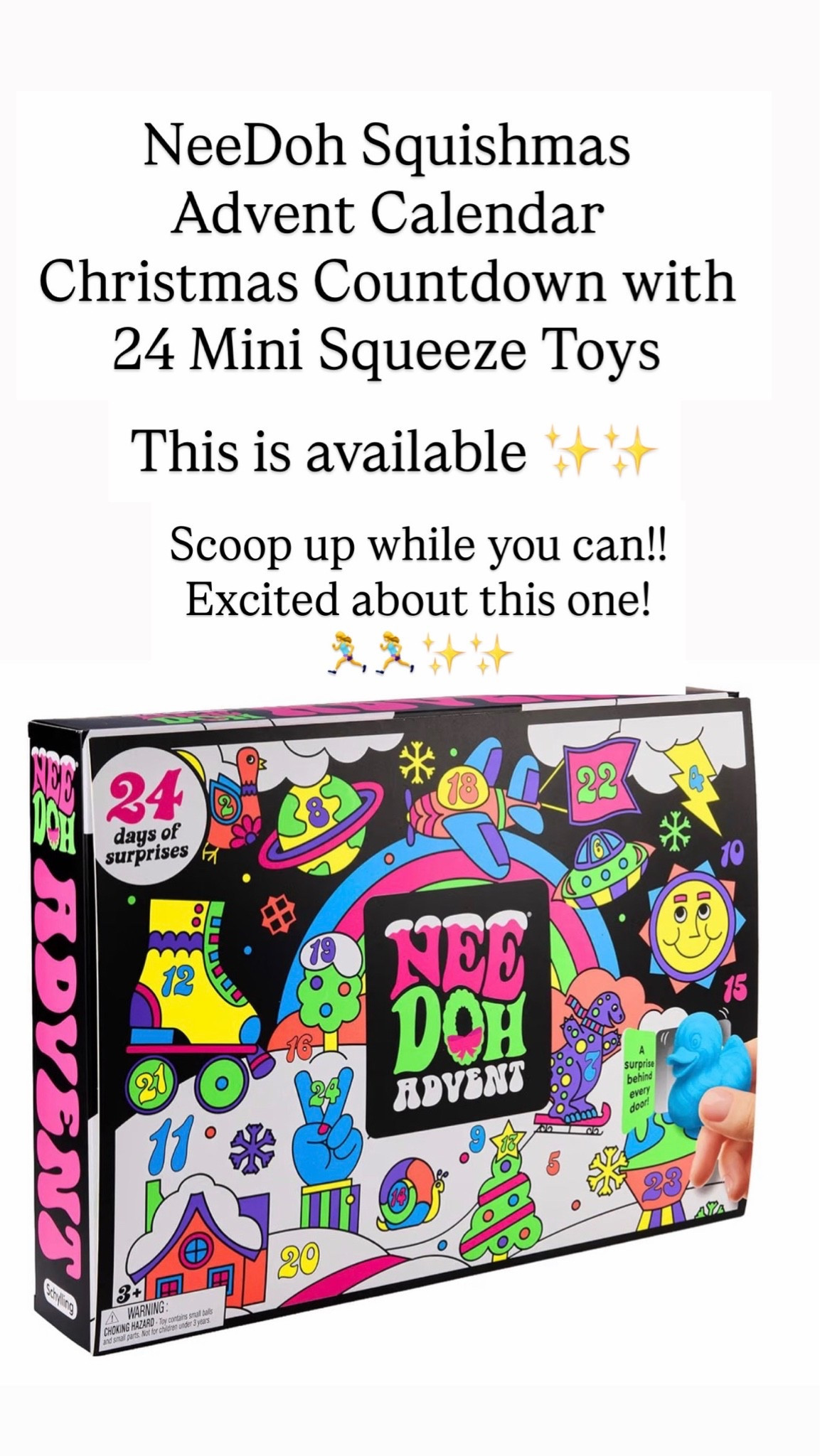 NeeDoh Squishmas Advent Calendar (Pack of 1)
Christmas Countdown with 24 Mini Squeeze Toys

#LTKKids