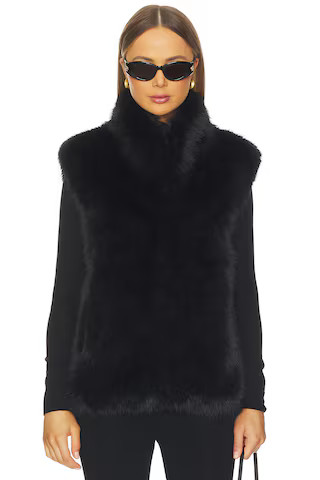 Apparis Laila Sable Vest in Noir from Revolve.com | Revolve Clothing (Global)