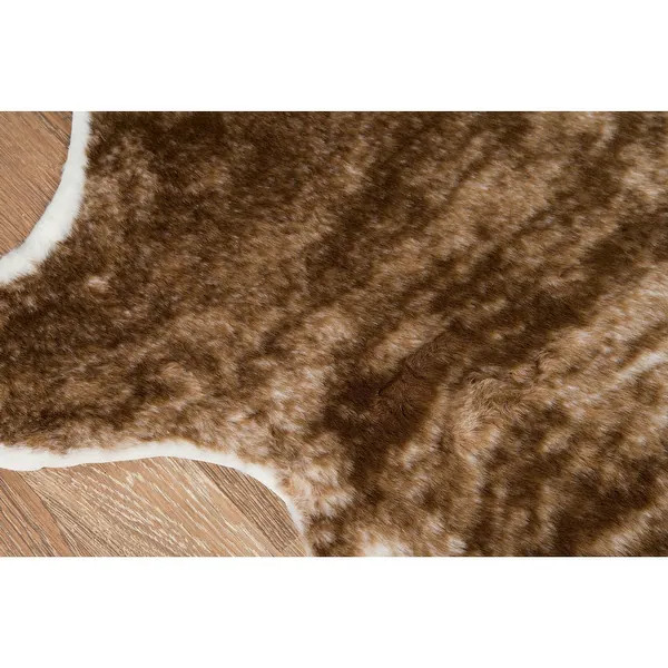 Erin Gates by Momeni Acadia Animal Print Faux Hide Area Rug - Multi - Hide-Shaped | Bed Bath & Beyond