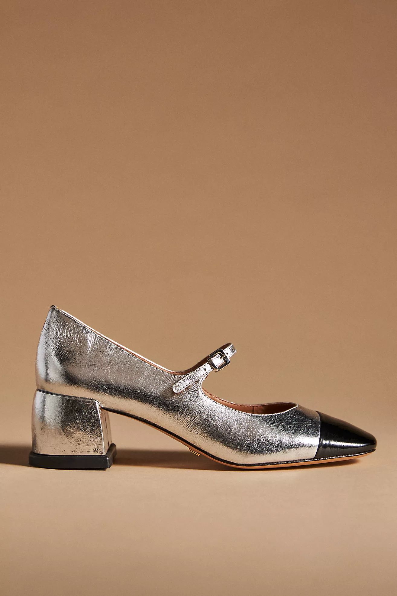 Vicenza Leather Colourblock Mary Janes Heels | Anthropologie (UK)