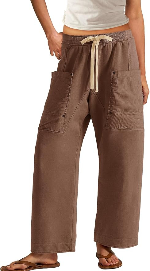 Panadila Women Wide Leg Pants Drawstring Barrel Sweatpants Baggy Cargo Pants Lounge Trousers with... | Amazon (US)