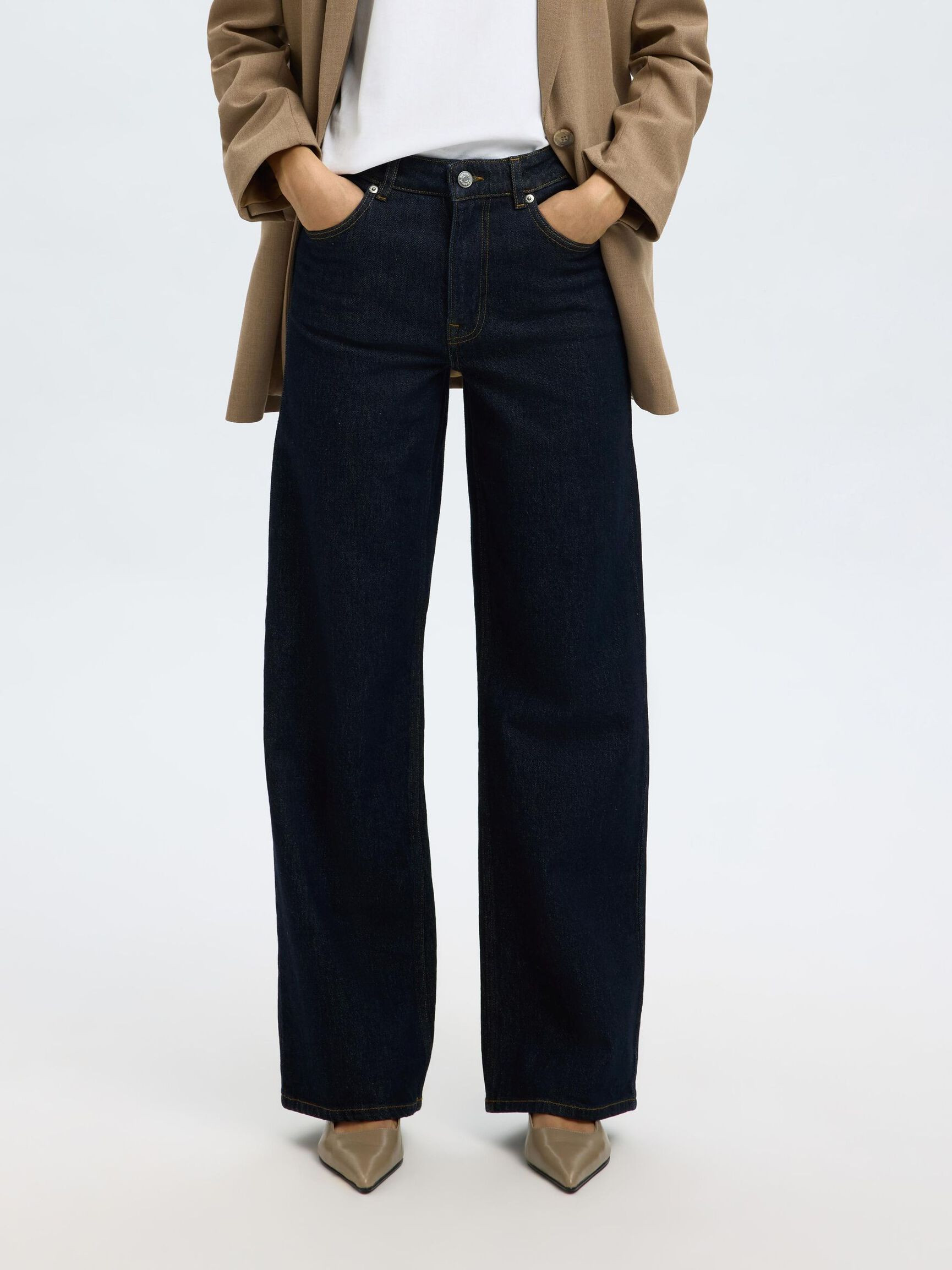 HIGH WAISTED WIDE LEG JEANS | Selected