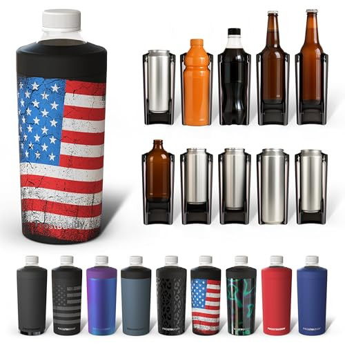 Frost Buddy Universal XL Can Cooler - Fits All - For 12, 16, 20, and 24 ounce Bottles - Insulated Double-Walled Stainless Steel (Merica-) | Amazon (US)