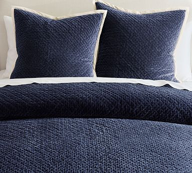 Cross Stitch Velvet Quilt | Pottery Barn (US)
