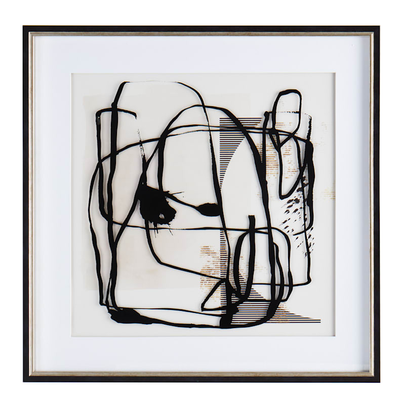 Crosby St. Glass Framed Abstract Print Wall Art, 25" | At Home