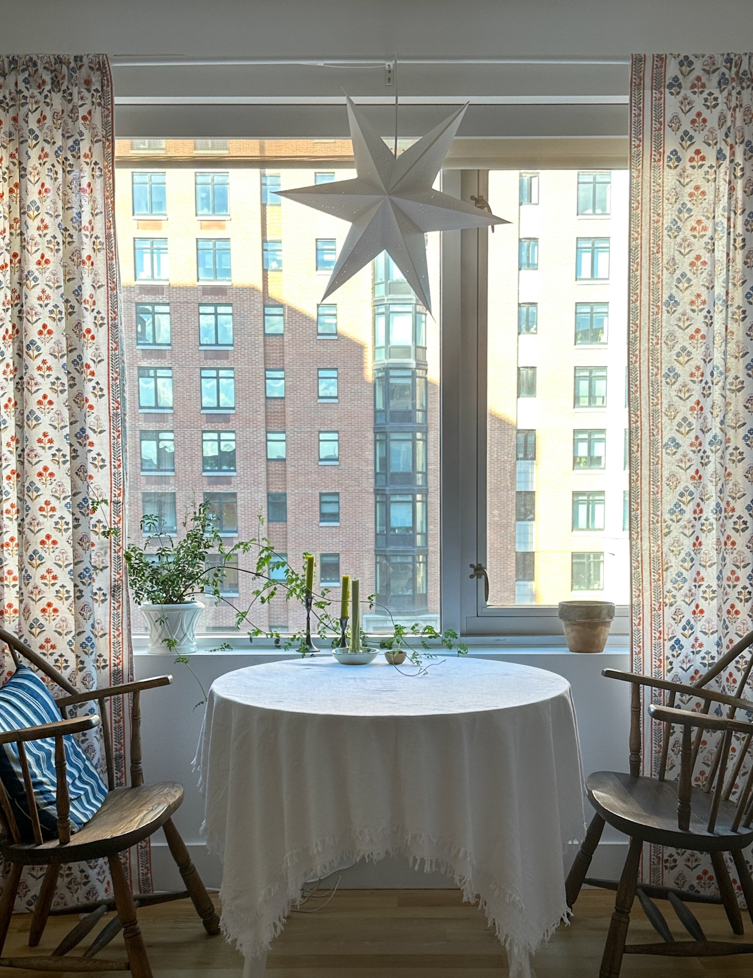 Christmas is behind us, but I left up this paper star lantern as a ceiling light. It’s this unexpected touch that helps make a room sing.

The one I have from IKEA is no longer available, but I found some similar ones.

#LTKhome