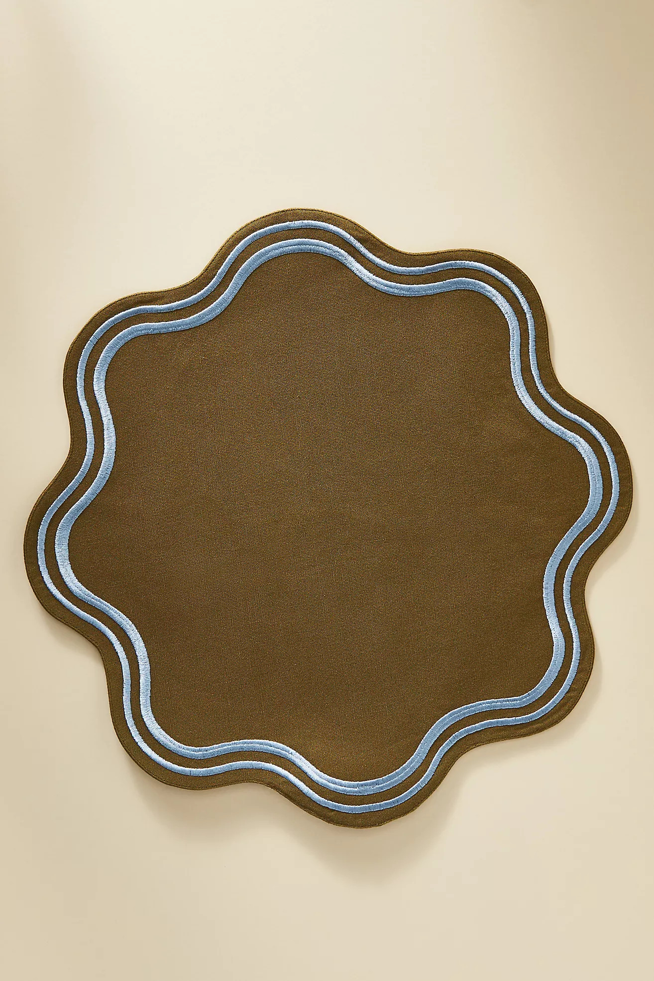 Madeline Cotton Round Placemat | Anthropologie (US)