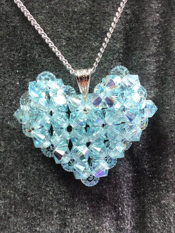 Crystal Heart Necklace  Large | Etsy | Etsy (US)
