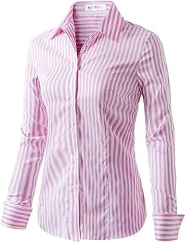 CLOVERY Women's Basic Long Sleeve Slim Fit Button Down Shirt | Amazon (US)