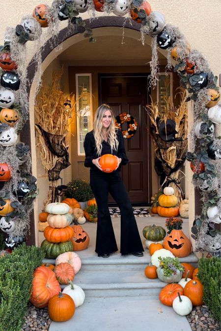 Halloween/Fall Porch Decor set up with products needed to make your own Pumpkin Arch! ✨🎃

#LTKHoliday #LTKSeasonal #LTKHalloween