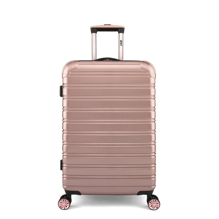 iFLY Hardside Fibertech Luggage 24" Checked Luggage, Rose Gold - Walmart.com | Walmart (US)