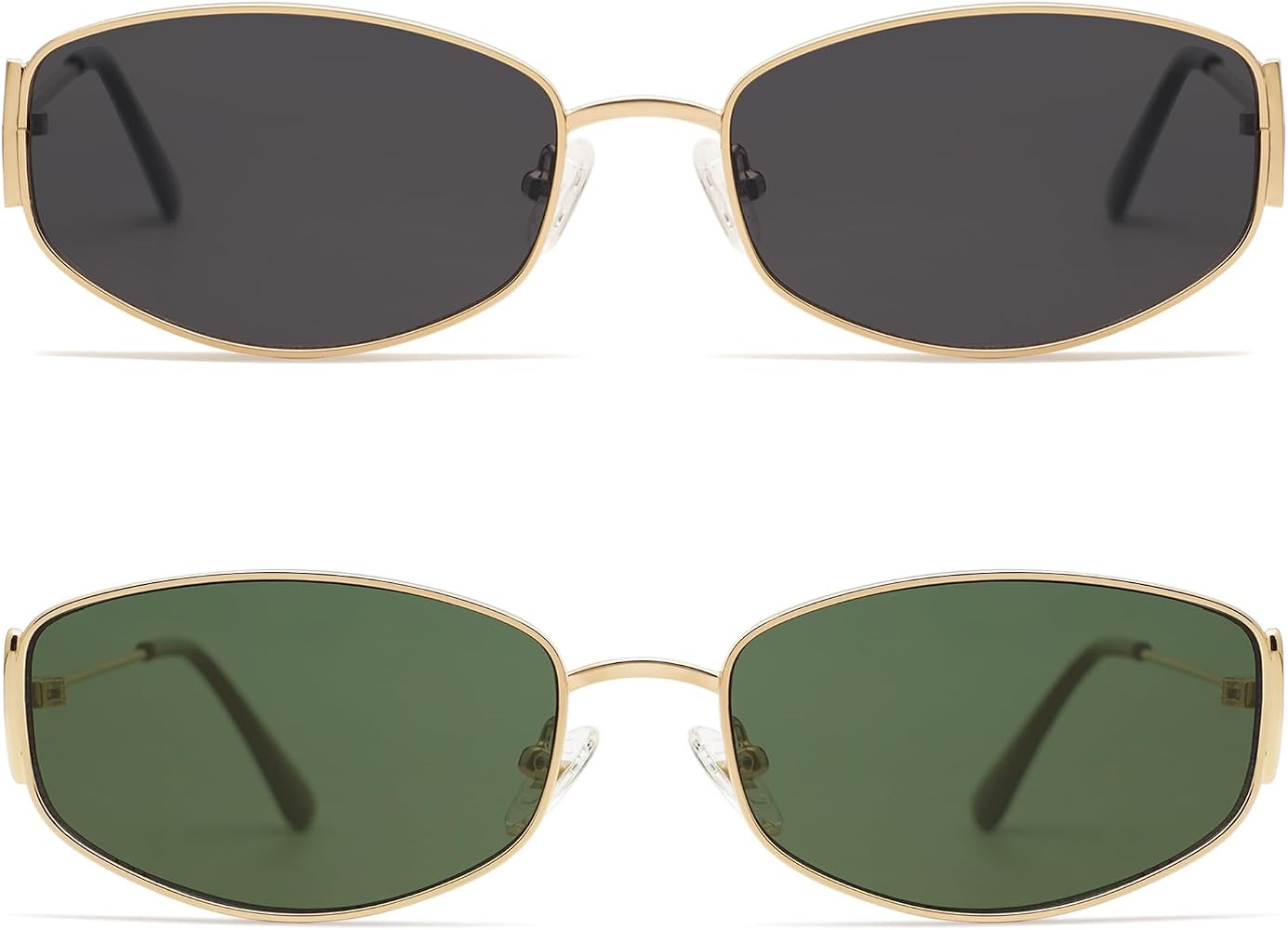 Appassal Retro Oval Sunglasses for Women Men Hexagonal Rectangle Metal Frame Sun Glasses AP3625 | Amazon (US)
