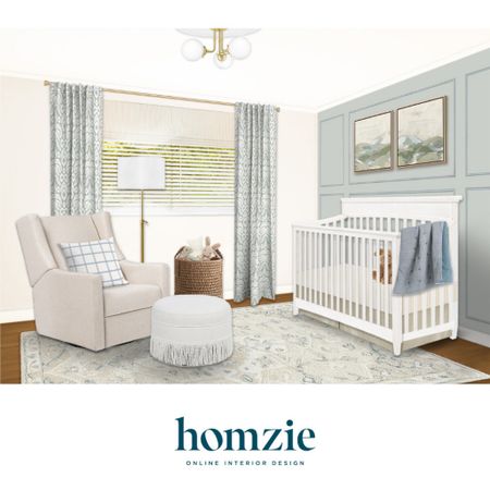 We loved designing this coastal cottage nursery for our virtual interior design client. This space features gold light-fixture, watercolor paintings, recliner chair, and a beige rug

Work 1:1 with a Homzie virtual interior designer for a low flat-rate and receive a custom, shoppable decorating plan! - all online.  Get started homziedesigns.com/work-with-us


#LTKHome