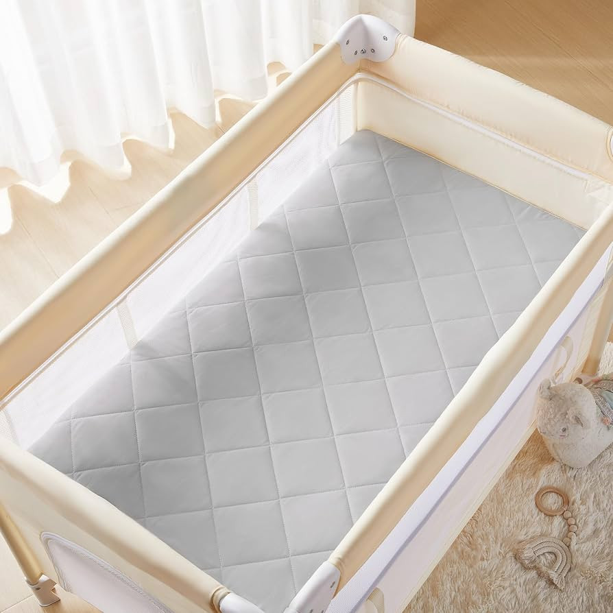 TILLYOU Pack and Play Sheets Pad - Waterproof Play Yard Playpen Sheets Pad, Soft Quilted Sheets w... | Amazon (US)