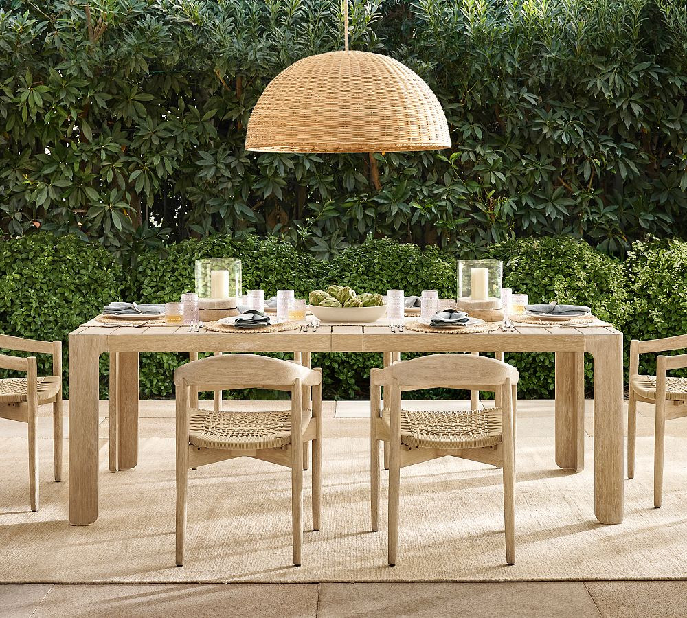 Aptos Rectangular Extendable Outdoor Dining Table (87"-102") | Pottery Barn (US)