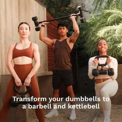 Jayflex Hyperbell Dumbbell Converter - Convert Dumbbells To Barbell Set And Kettlebell For Home Fitness - Adjustable & Up To 200 Lb Capacity Weight Ba | SHEIN