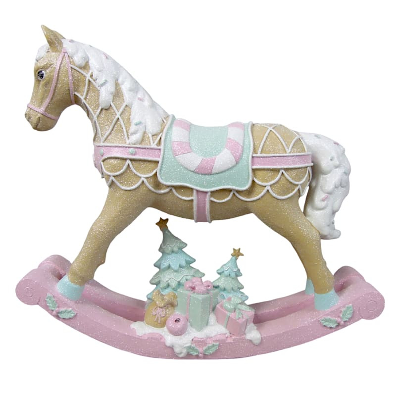 Mrs. Claus' Bakery Rocking Horse Table Decor, 14.5" | At Home