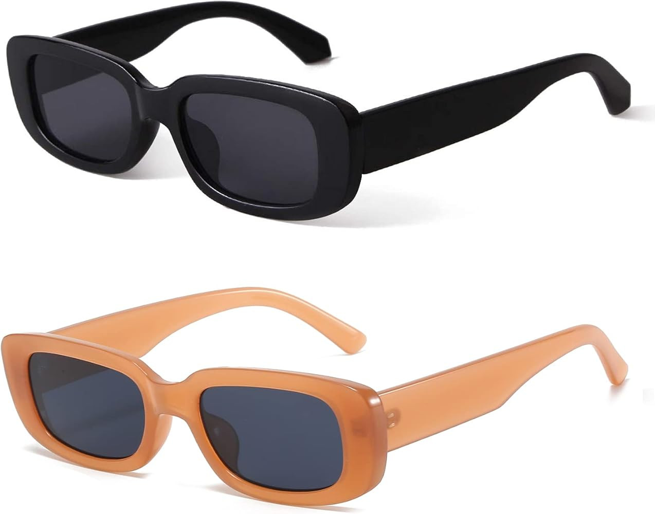 BUTABY Rectangle Sunglasses for Women Retro Driving Glasses 90’s Vintage Fashion Narrow Square ... | Amazon (US)